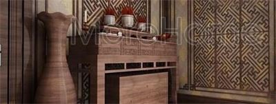 Phòng Thờ và bàn thờ gỗ gụ đẹp phong cách Cổ Điển - Mẫu 05
